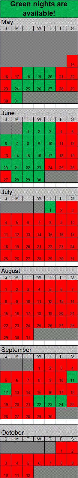 Lakeview Site 2 2015 Calendar