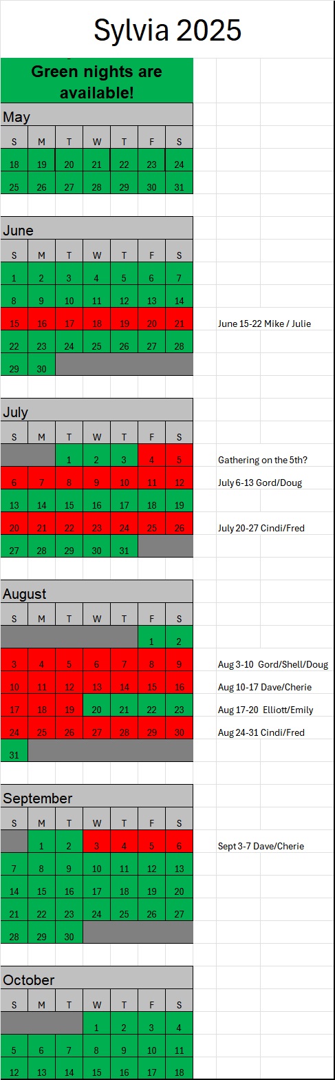 Current Calendar for 10 Hotel Rd