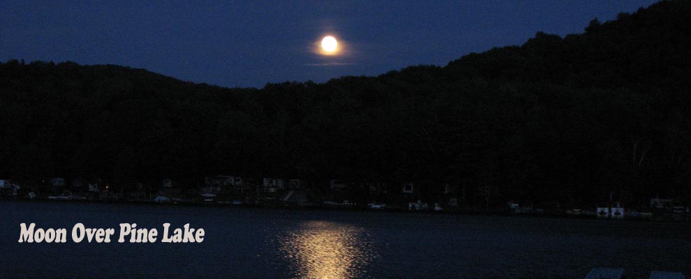 Moon on Pine Lake